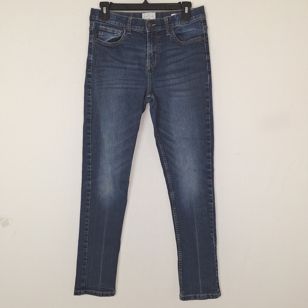Y2K Denim Jeans Minimalist Denim True Craft 16 Tapered Jeans Dark Wash Blue